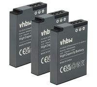 vhbw 3x batteria compatibile con Nikon Coolpix S610, S6000, S620, S1200pj, S6150, S6100, S630, S31, S6200 fotocamera (700mAh, 3,6V, Li-Ion)