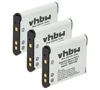vhbw 3x batteria compatibile con Nikon CoolPix W100, S6700, S6900, S7000, S6800, S6600 fotocamera digitale DSLR (600mAh, 3,7V, Li-Ion)