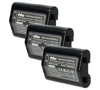 vhbw 3x batteria compatibile con Nikon D3, D3X, D2H, D2X, D2Hs, F6, D2Xs fotocamera (2000mAh, 11,1V, Li-Ion) - Sostituisce EN-EL4, EN-EL4a
