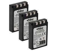 vhbw 3x batteria compatibile con Olympus FE-200, IR-500 fotocamera (750mAh, 3,7V, Li-Ion)