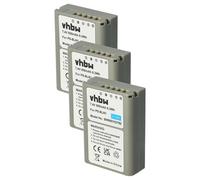 vhbw 3x batteria compatibile con Olympus OM-D E-M5, E-M1 fotocamera (850mAh, 7,6V, Li-Ion), infochip
