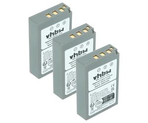 vhbw 3x batteria compatibile con Olympus Stylus 1s, 1 fotocamera (900mAh, 7,2V, Li-Ion)
