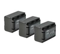 vhbw 3x batteria compatibile con Panasonic HC-V100M, HC-V500, HC-V500EG-K videocamera camcorder (1600mAh, 3,6V, Li-Ion) con infochip