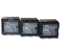 vhbw 3x batteria compatibile con Panasonic HC-X900M, HC-X900, HC-X800, HC-X810 videocamera camcorder (1100mAh, 7,2V, Li-Ion) con infochip