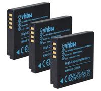 vhbw 3x batteria compatibile con Panasonic Lumix DMC-F2, DMC-FH1, DMC-FP8, DMC-F3, DMC-FH22, DMC-FH20, DMC-FH3 fotocamera (1000mAh, 3,6V, Li-Ion)
