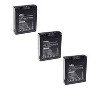 vhbw 3x batteria compatibile con Panasonic Lumix DMC-FZ1, DMC-FZ10, DMC-FZ15, DMC-FZ1B, DMC-FZ2, DMC-FZ20 fotocamera (550mAh, 7,2V, Li-Ion)
