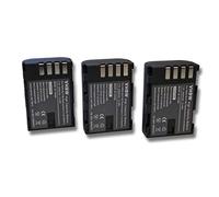 vhbw 3x batteria compatibile con Panasonic Lumix DC-GH5M, DC-GH5L, DMC-GH3, DMC-G9, DC-GH5, DMC-GH3A fotocamera (1100mAh, 7,2V, Li-Ion)
