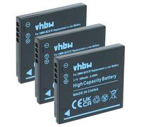 vhbw 3x batteria compatibile con Panasonic Lumix DMC-FS35, DMC-FS37, DMC-FS40, DMC-FS45 fotocamera digitale DSLR (550mAh, 3,7V, Li-Ion)