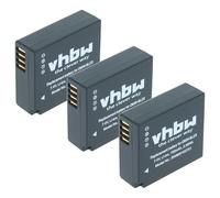 vhbw 3x batteria compatibile con Panasonic Lumix DMC-TZ101, DMC-TZ80, DMC-TZ81, DMC-TZ85, DMC-TZ100, DMC-TZ202 fotocamera (750mAh, 7,2V, Li-Ion)