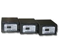 vhbw 3x batteria compatibile con Panasonic NV-DS88, NV-DS89, NV-DS99, NV-DS990, NV-DX3 videocamera camcorder (5400mAh, 7,4V, Li-Ion)