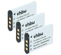 vhbw 3x batteria compatibile con Ricoh Caplio R50 fotocamera (450mAh, 3,6V, Li-Ion)