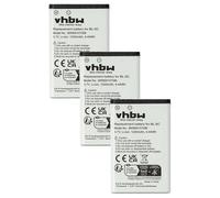 vhbw 3x batteria compatibile con Saiet Pronto Max, SCUDOtre+ smartphone cellulare (1200mAh, 3,7V, Li-Ion)