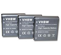 vhbw 3x batteria compatibile con Samsung Digimax L85, L55W fotocamera (950mAh, 3,7V, Li-Ion)