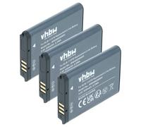 vhbw 3x batteria compatibile con Samsung Digimax NV103, NV106HD, i80, NV100 HD, i100, NV11, L74 wide, i85 fotocamera (750mAh, 3,6V, Li-Ion)