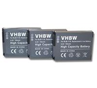 vhbw 3x batteria compatibile con Samsung Digimax WB2000, ST5000, ST1000, WB5500, WB5000, ST5500, WB100, WB1000 fotocamera (700mAh, 3,6V, Li-Ion)