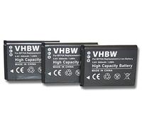 vhbw 3x batteria compatibile con Samsung WB32F, ST95, WB32, ST93, WB31F, ST90, WB31, ST88, ST80, ST94, ST89 fotocamera (500mAh, 3,6V, Li-Ion)