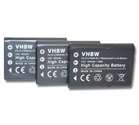 vhbw 3x batteria compatibile con Sanyo VPC-E10, VPC-E875 fotocamera (450mAh, 3,6V, Li-Ion)
