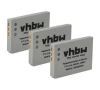 vhbw 3x batteria compatibile con Sanyo Xacti DMC-FE30, VPC-HD1, DMX-HD1, DMX-HD1E, DMX-HD1EX, DMX-HD2 videocamera camcorder (800mAh, 3,7V, Li-Ion)