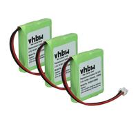 vhbw 3x batteria compatibile con Siemens Gigaset E455, E455 Sim, E450 Sim, E40, E450, E45 telefono fisso cordless (650mAh, 2,4V, NiMH)