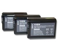 vhbw 3x batteria compatibile con Sony Alpha 7, 7 II, 7R, 7R II, 7S fotocamera digitale DSLR (950mAh, 7,2V, Li-Ion) con infochip