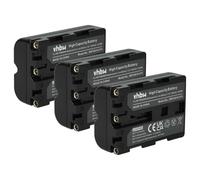 vhbw 3x batteria compatibile con Sony Alpha DSLR-A550, DSLR-A350X, DSLR-A500L, DSLR-A500Y, DSLR-A500 fotocamera (1200mAh, 7,2V, Li-Ion)