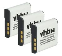 vhbw 3x batteria compatibile con Sony Cybershot DSC-N2, DSC-T20, DSC-T25, DSC-T100, DSC-W100, DSC-W110 fotocamera (950mAh, 3,6V, Li-Ion)