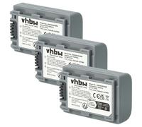 vhbw 3x batteria compatibile con Sony DCR-HC20E, DCR-HC21, DCR-HC22, DCR-HC21E, DCR-HC23, DCR-HC22E videocamera camcorder (500mAh, 7,2V, Li-Ion)