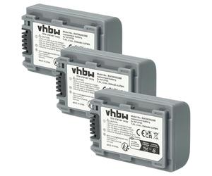 vhbw 3x batteria compatibile con Sony DCR-HC20E, DCR-HC21, DCR-HC22, DCR-HC21E, DCR-HC23, DCR-HC22E videocamera camcorder (500mAh, 7,2V, Li-Ion)