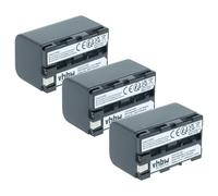 vhbw 3x Batteria compatibile con Sony DCR-PC5, DCR-PC5E, DCR-PC6, DCR-PC9, DCR-TRV1VE, DSC-F55 videocamera camcorder (2000mAh, 3,6V, Li-Ion)