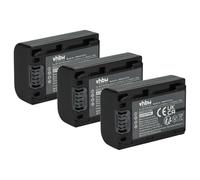 vhbw 3x batteria compatibile con Sony DCR-SR77E, DCR-SR68E, DCR-SR78E videocamera camcorder (600mAh, 7,2V, Li-Ion) con infochip