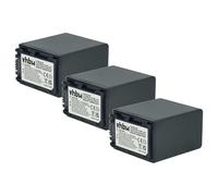 vhbw 3x batteria compatibile con Sony DCR-SR87E, DCR-SR88E, DCR-SX15 videocamera camcorder (2200mAh, 7,2V, Li-Ion) con infochip
