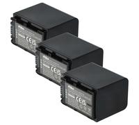 vhbw 3x batteria compatibile con Sony Handycam FDR-AX700E videocamera camcorder (1300mAh, 7,2V, Li-Ion) con infochip