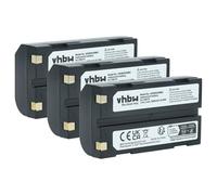 vhbw 3x batteria compatibile con Trimble SPS881 Receiver, SPS985 Receiver, SPS882 Receiver, TR-R8 fotocamera (2600mAh, 7,4V, Li-Ion)