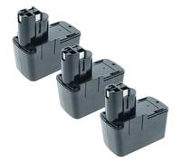vhbw 3x batteria compatibile con Würth ABS12M2, ABS12 M-2, ABS12 M2, ABS12-M2, ABS12M-2, ABS 12M2, ABS12 -M2 utensile (2100 mAh, NiMH, 12 V)