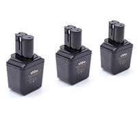 vhbw 3x batteria sostituisce Bosch 2 607 355 014, 2 607 335 180, 2 607 335 021 per utensile elettrico (3000 mAh, NiMH, 12 V)