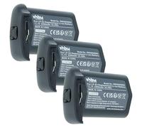 vhbw 3x batteria sostituisce Canon LP-E4N, LP-E4 per fotocamera (2200mAh, 11,1V, Li-Ion)