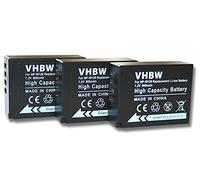 vhbw 3x batteria sostituisce Fuji/Fujifilm NP-W126s, NP-W126 per fotocamera (800mAh, 7,2V, Li-Ion)