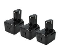 vhbw 3x batteria sostituisce Hitachi EB1220RS, EB1220HS, EB1220HL, EB1220BL | per EB1214S, EB1214L per utensile (3300 mAh, NiMH, 12 V)
