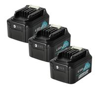 vhbw 3x batteria sostituisce Makita BL1021B, BL1041B, BL1040, BL1040B, BL1040B-2, BL1041, BL1021B-2 per utensile elettrico (4000 mAh, Li-Ion, 12 V)