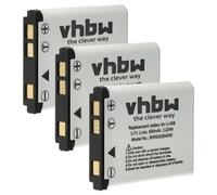 vhbw 3x batteria sostituisce Olympus Li-42, Li-40, Li-40B, Li-42B per fotocamera (600mAh, 3,7V, Li-Ion)