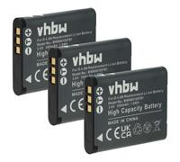 vhbw 3x batteria sostituisce Panasonic VW-VBX070E, VW-VBX070 per fotocamera (500mAh, 3,6V, Li-Ion)