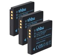 vhbw 3x batteria sostituisce Ricoh DB-70 per fotocamera (600mAh, 3,6V, Li-Ion)