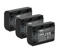 vhbw 3x batteria sostituisce Sony NP-FH50, NP-FH100, NP-FH40 per videocamera camcorder (500mAh, 7,2V, Li-Ion) con infochip