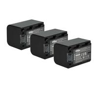 vhbw 3x batteria sostituisce Sony NP-FH70, NP-FH60 per videocamera camcorder (950mAh, 7,2V, Li-Ion) con infochip