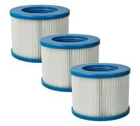 vhbw 3X Cartuccia filtrante Compatibile con Arebos 24 V 70 W Piscina - Filtro di Ricambio Blu/Bianco