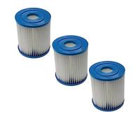 vhbw 3X Cartuccia Filtro Compatibile con Bestway Flowclear 58381 (1,249 l/h) Piscina, Pompa Filtro - Filtro dell'Acqua Blu/Bianco