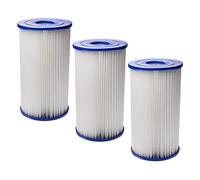 vhbw 3X Cartuccia Filtro Compatibile con Bestway Flowclear 58391, 9463 l/h Piscina, Pompa Filtro - Filtro dell'Acqua Bianco/Blu
