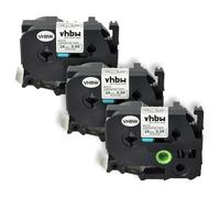 vhbw 3x Cassetta nastro compatibile con Brother P-Touch RL 700 S, PT-P950W etichettatrice 8m x 24 mm nero su bianco