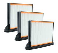 vhbw 3x filtro a pieghe piatte F8 compatibile con Eibenstock DSS 1225 A, DSS 1250, DSS 25, DSS 1225 aspirapolvere, industriale - Elemento filtrante