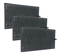 vhbw 3x Filtro ai carboni attivi compatibile con Sharp KC-D60EU-W, KC-G60EUW purificatore d'aria - filtro dell'aria nero